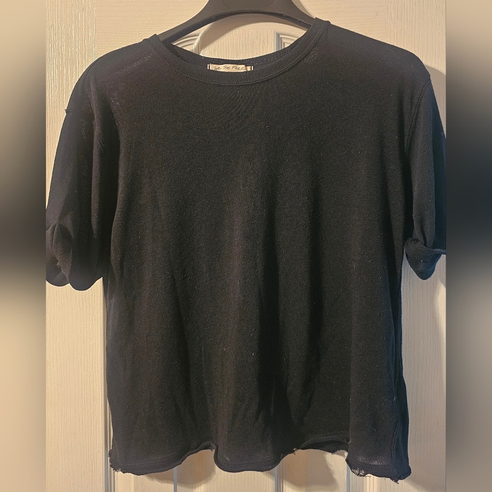 We The Free Black Short Sleeve T-Shirt Size Xs